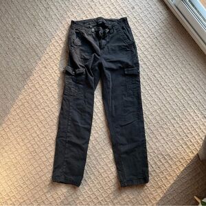 American eagle black cargo pants size 4